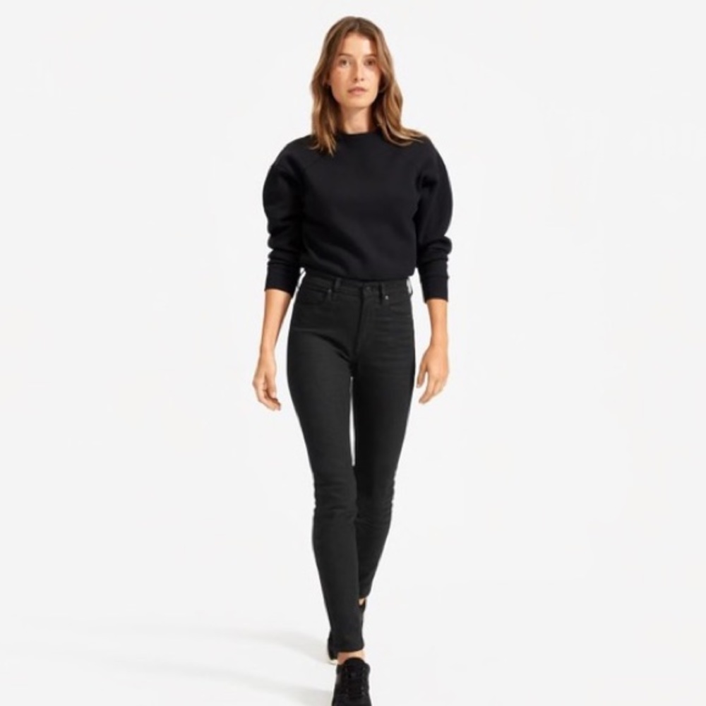 EVERLANE Denim High Rise Skinny Jeans Black 27
